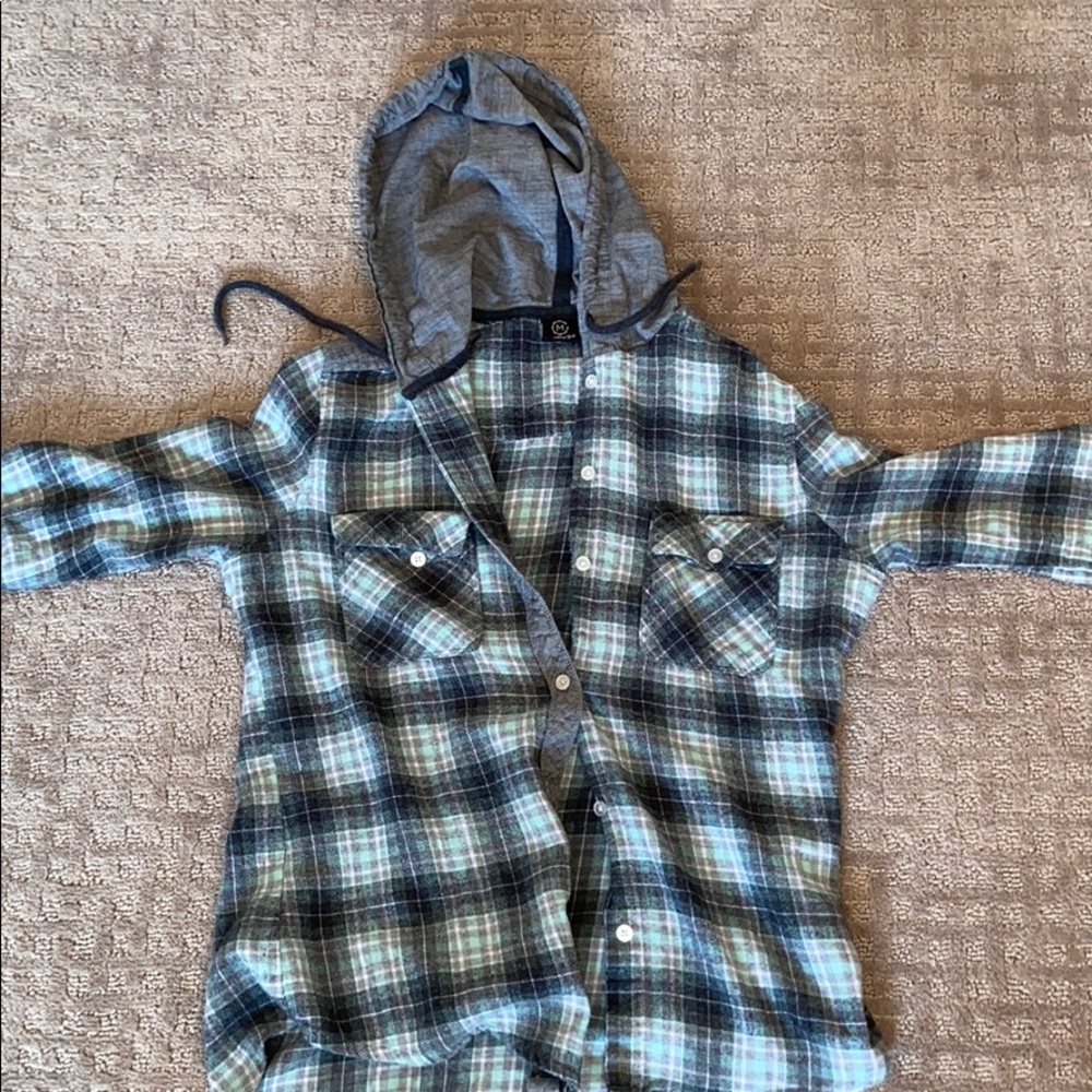 flannel with hood